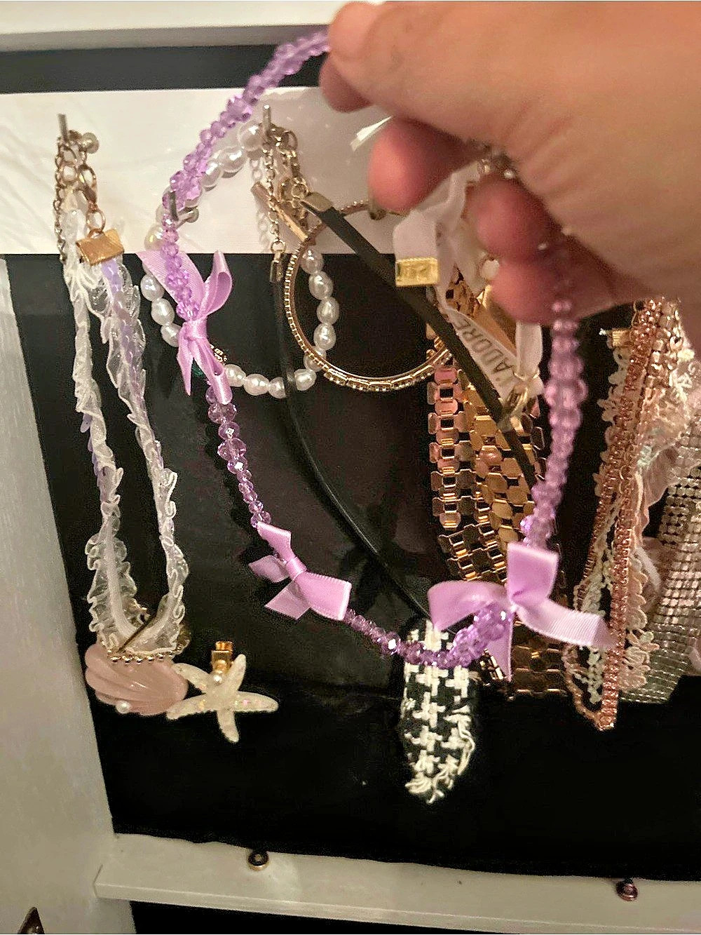 Purple & Gold Statement Necklaces